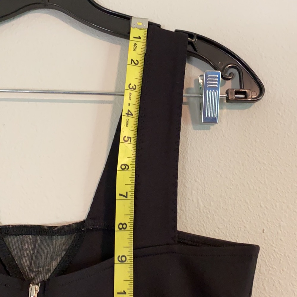 NWOT French Connection Sicily Scuba Black Mesh Waist Cutout Dress  Sz 6 - Picture 9 of 12